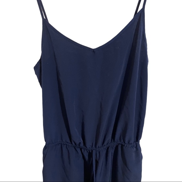 One clothing romper blue size large. Spaghetti straps. Pockets. Keyhole back - Picture 2 of 8